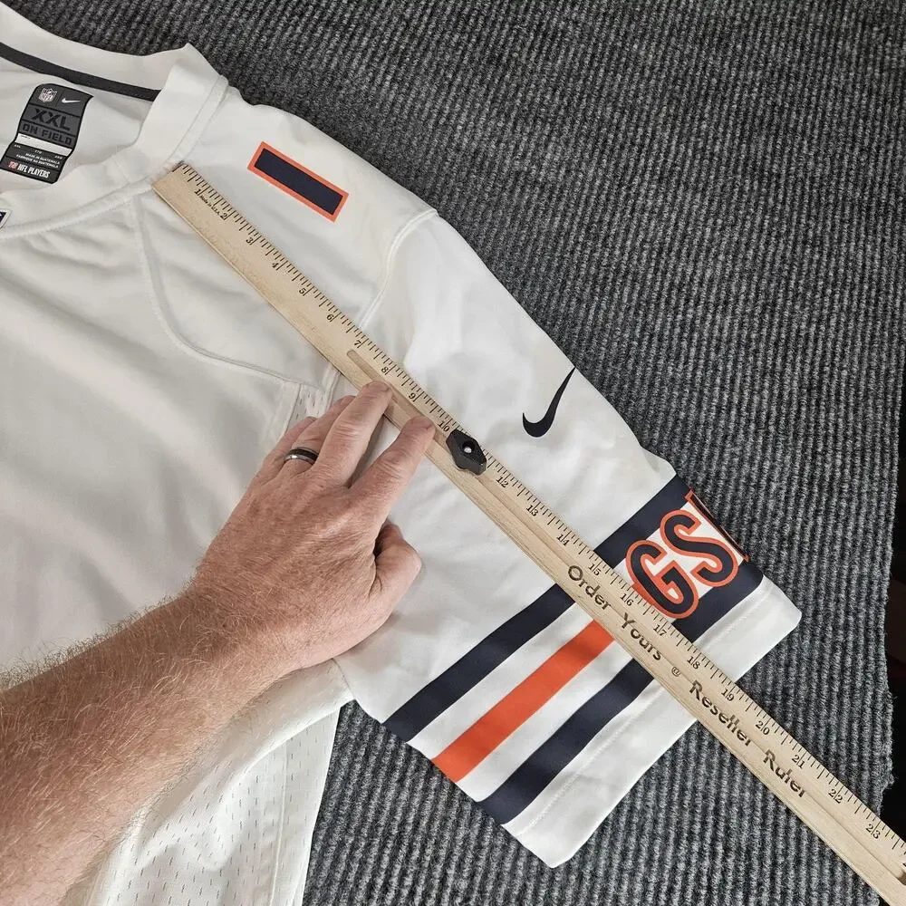 Chicago Bears Jersey Mens 2XL White NFL Football Justin Fields Nike GSH Stitched